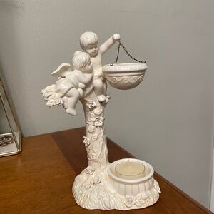 Vintage AVON 2003 Collection de Cadeaux Cherub Angels Scented Oil & Tealight Set